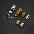 thumbnail image 4 of BIMZUC 160pcs Hair Braid Rings Set, Metal Dreadlocks Bead Cuffs, Hollow Fashion Hair Decoration Accessories for Women & Girls (40 Round, 40 Spring, 40 Crown, 40 Hollow Rings, 4.72 inches / 12 cm), 4 of 9
