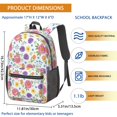 thumbnail image 3 of Pioneer Flower Floral Print Pattern 17" School Backpacks for Teens,Waterproof Oxford Fabric,S-Shape Padded Straps for School,Travel,Hiking,Camping, 3 of 5