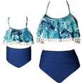 thumbnail image 2 of Matching Swimsuits Newest Mommy Daddy and Me Swimwear Printed Ruffle Bathing Leopard Suits Girl 152, 2 of 4