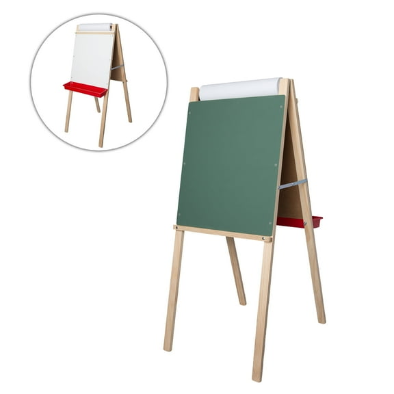 Crestline Products Double Easel Green Chalkboard & Dry Erase Board for Kids - Art Supplies & Boards