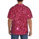 thumbnail image 3 of Balery Pink Glitter Camisa Casual de Manga Corta con Botones para Hombre, Texturizada, Estilo Cubano, para Playa, Verano-4X-Large, 3 of 5