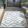 thumbnail image 6 of Well Woven Indoor/Outdoor Area Rug 9'3" x 12'6" Keiko Blue Moroccan Tribal, 6 of 7