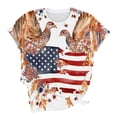 thumbnail image 6 of AnuYalue 4th of July T-Shirt Women Star and Striped Graphic Plus Size Tops Red White and Blue Short Sleeve Patriotic Tee Shirts, 6 of 7