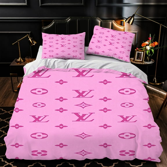 Luxurious 3-Piece Duvet Cover Set with Pink Pattern Includes Matching Pillowcases Elegant Bedding for Stylish Bedrooms
