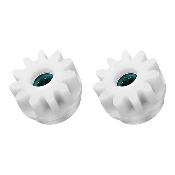 2 piezas de repuesto de engranajes para cubo de fregona giratoria, POM duradero, rodamiento de escoba de pedal giratorio Blanco