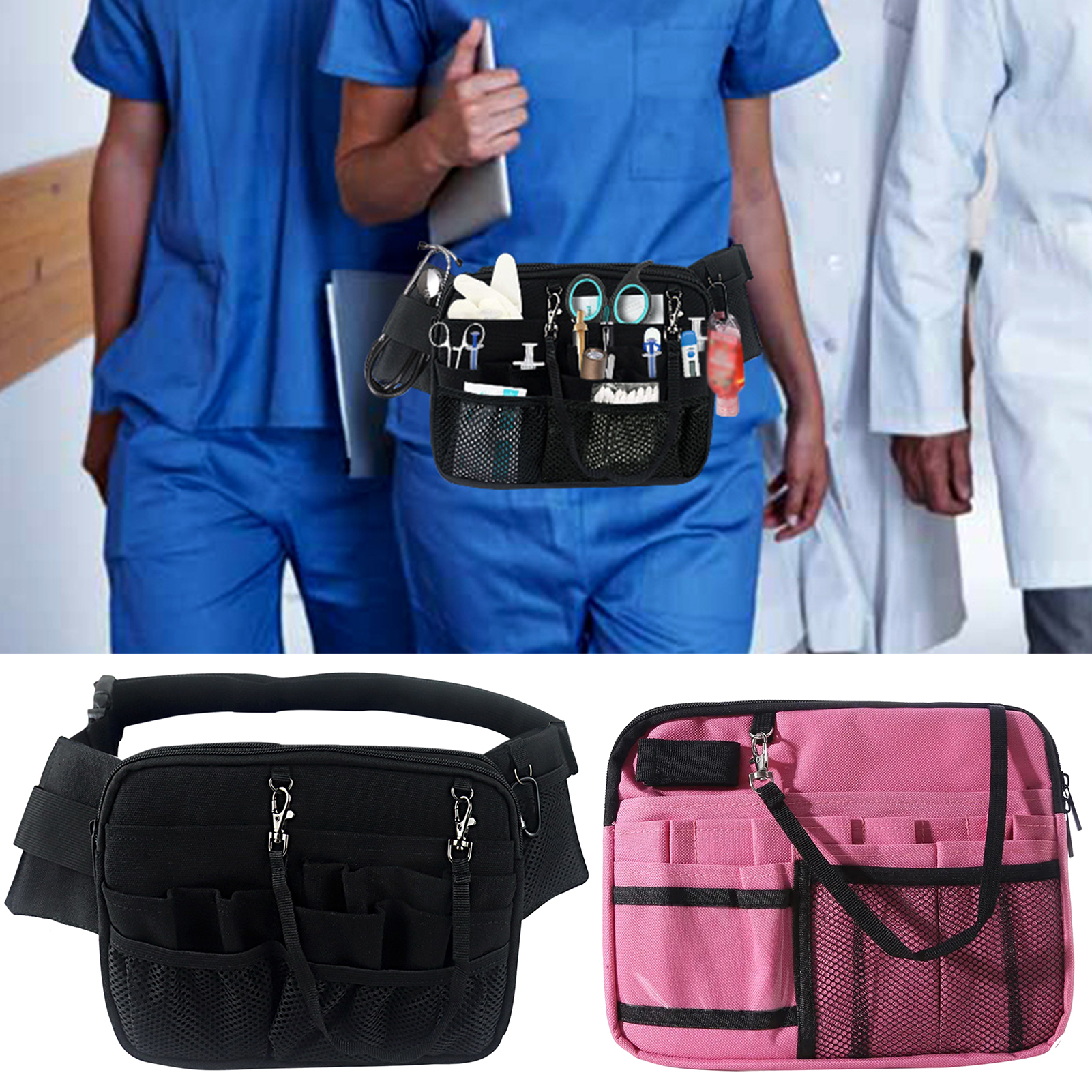 Shebeky Nurse Fanny Pack Multi Pocket Design with Adjustable Strap ...