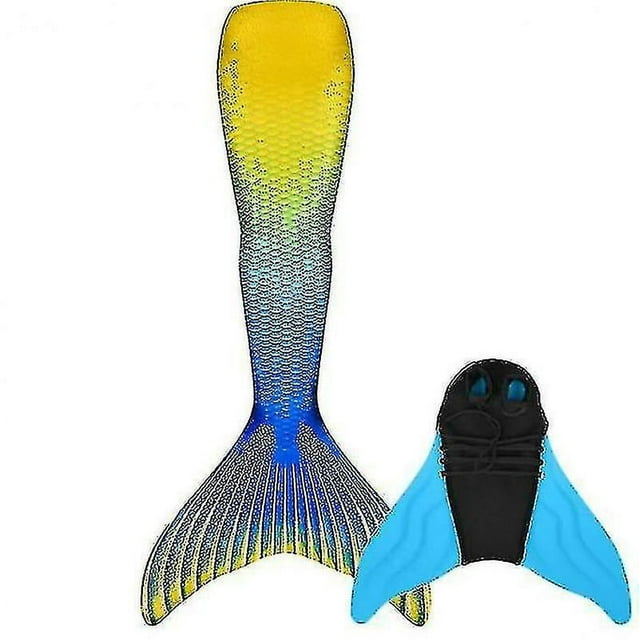 Nouvelle Queue de Sirène Compatible Filles et Garçons, Monofin Compatible Natation Incluse