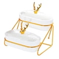 thumbnail image 2 of Lipstore Dried Fruit Dish Platter Appetizer Serving Tray for Candy Dried Fruits Snack 2 layer, 2 of 8