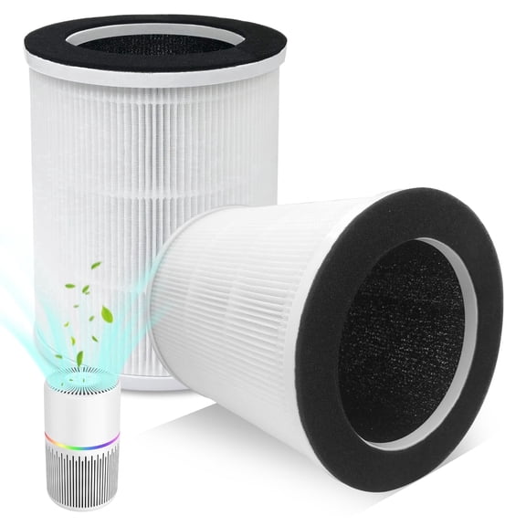 H13 HEPA Filters 2 Pack,Compatible with AIRFIRE HEPA AP206 & KJ100 Air Purifier,Model AP201/KJ100,Removes 99.997% Pet Dander,Odor, Dust, Pollen, Wildfire/Smoke.(White)