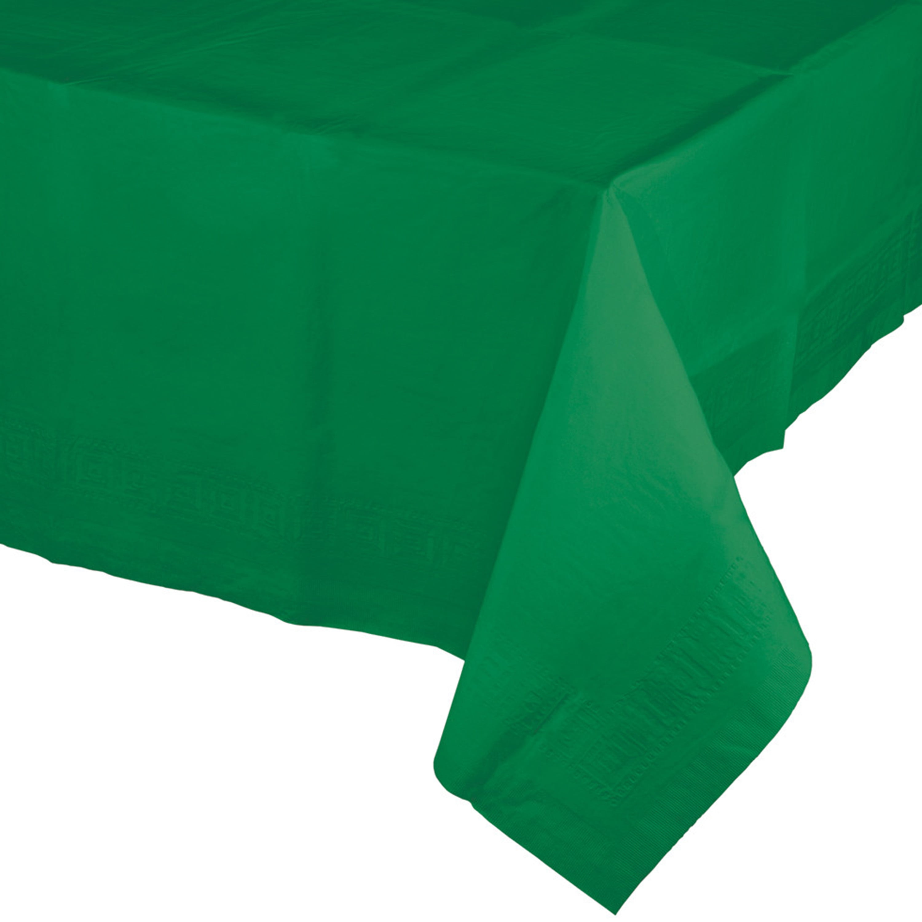 Emerald Green Paper Tablecloths, 3 Count