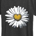 thumbnail image 3 of Instant Message - Daisy Heart - Women's Short Sleeve Graphic T-Shirt, 3 of 6