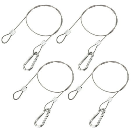 

Uxcell Picture Hanging Wire Kit 0.5M Electroplating Load 66lbs 4Set