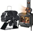 thumbnail image 3 of TJT 6 Blades Wood Stove Fan with Thermometer Set, Heat Powered Stove Fan Silent Mini Fireplace Fans for Wood, Log Burner, 3 of 13