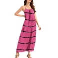 thumbnail image 4 of FRSASU Backless Cami Dresses for Women Cami Lounge Dress Backless Sleeveless Long Sundress with Back Tie Hot Pink-A, 4 of 9