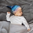 thumbnail image 4 of Zufioo Starry Night Ocean View Baby Beanie Hats Soft Knotted Caps for Infant Baby Girls Boys Caps 0-6 Months, 4 of 5
