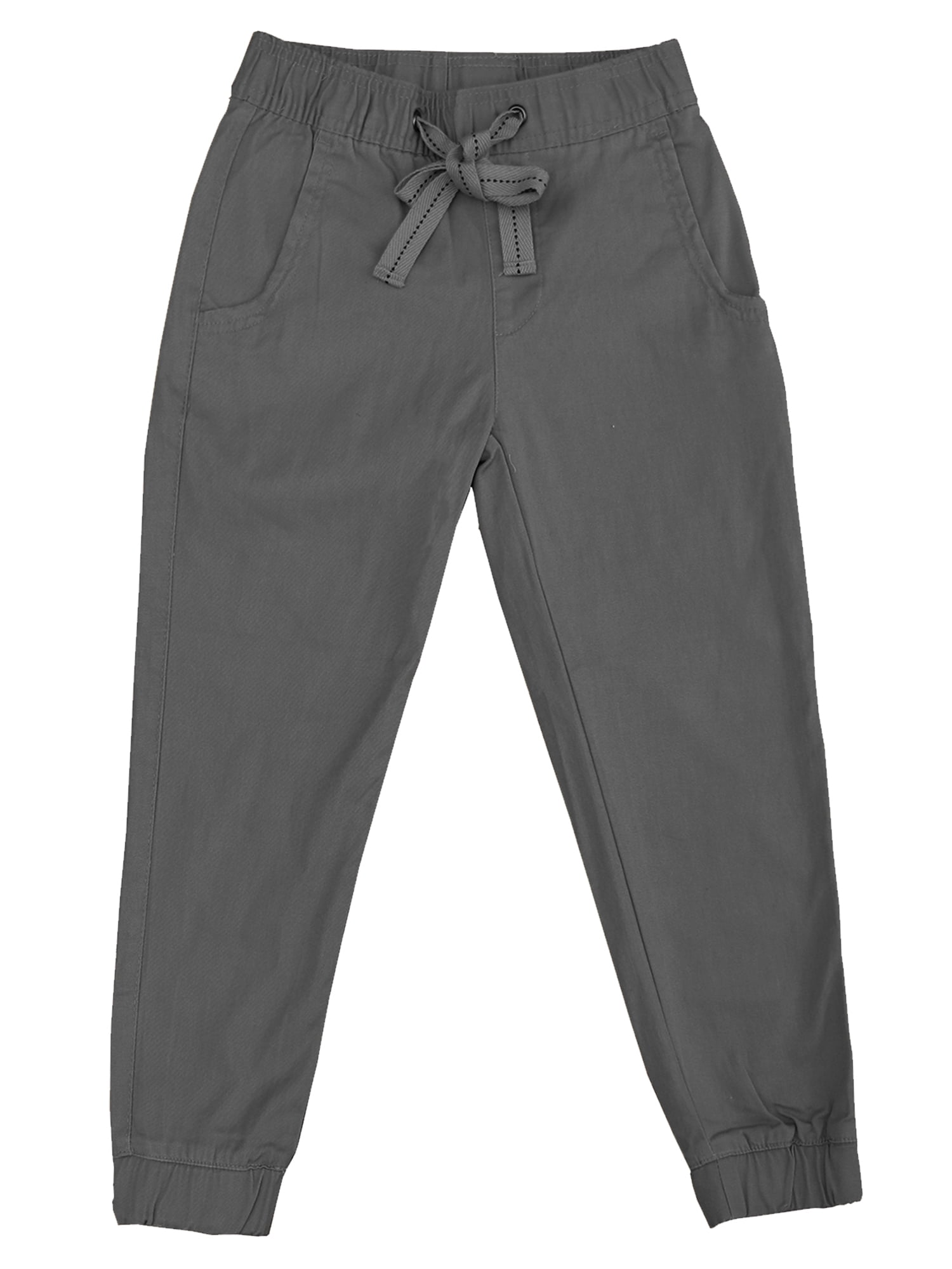 Boy's Slim Fitting Cotton Stretch Classic Twill Jogger Pants(SXL