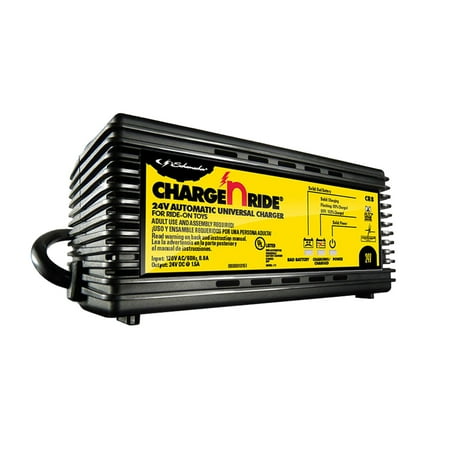 Schumacher Electric Charge ‘n Ride 1.5A Battery Charger/Maintainer for Ride-on Toys, 24V Batteries, for Dynacraft and Razor Toys, CR8