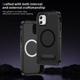 thumbnail image 3 of ELEHOLD for iPhone 11 Case,Compatible with Mag Safe Accessory,Magnetic Heavy Duty Drop Protection Invisible Kickstand Rugged Military-Grade Protective Phone Case ,Black, 3 of 8