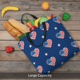 thumbnail image 6 of ZNDUO United Nations Usa Heart Pattern Large Tote Bag, Zipper Lightweight Beach Tote, 6 of 8