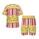 thumbnail image 1 of Fotbe Popcorn Pijama Estampada de 2 Piezas para Niños – Ropa de Dormir de Manga Corta Cómoda para Niños y Niñas, Camiseta y Shorts de Algodón-Medium, 1 of 6
