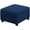 Navy Blue, variant on Square Ottoman Covers Ottoman Slipcovers Folding Storage Stool Furniture Protector Form Fit with Elastic Bottom, Stretch High Spandex Small Checks Jacquard Fabric Navy Blue S 13"- 17"