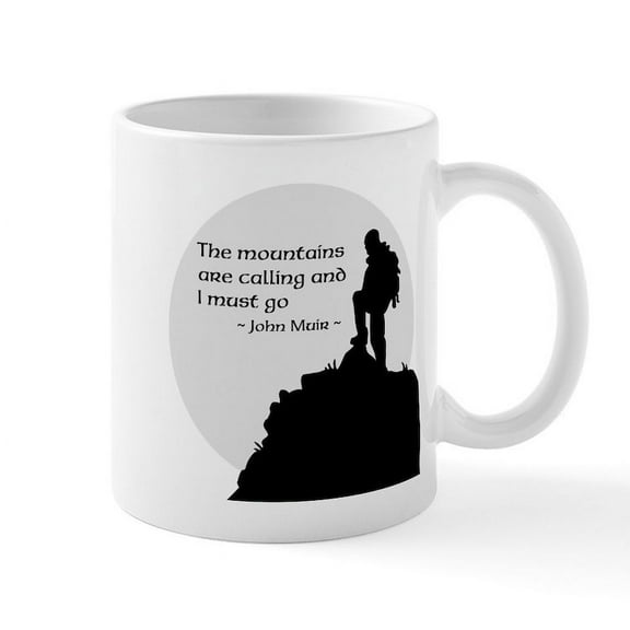 CafePress - Mountains Calling Mugs - 11 oz Ceramic Mug - Novelty Coffee Tea Cup