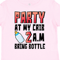 thumbnail image 4 of Inktastic Party at My Crib 2 A.m. Bring Bottle Baby Humor Boys or Girls Toddler T-Shirt, 4 of 5