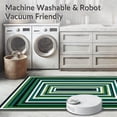 thumbnail image 5 of ODIKA 2'x3' Machine Washable Non-Slip Area Rug, Frontier Stripe Composition with Bold and High Traffic Rug, Green, 184955, 5 of 5