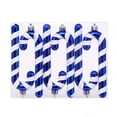 thumbnail image 2 of 6 Pack Christmas Ornaments Balls 12.5cm Shiny Glitter Striped Candy Cane Christmas Tree Decorations, 2 of 5