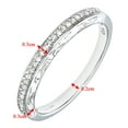 thumbnail image 5 of 9ct White Gold Jewelco London Diamond Carved Sides Micro Bead Eternity Ring 2mm, 5 of 8