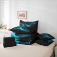 thumbnail image 6 of Homewish Glowing Lightning 7-Piece Twin Bedding,Contemporary Aesthetic Bedding Comforter Set,Black Reversible, 6 of 8