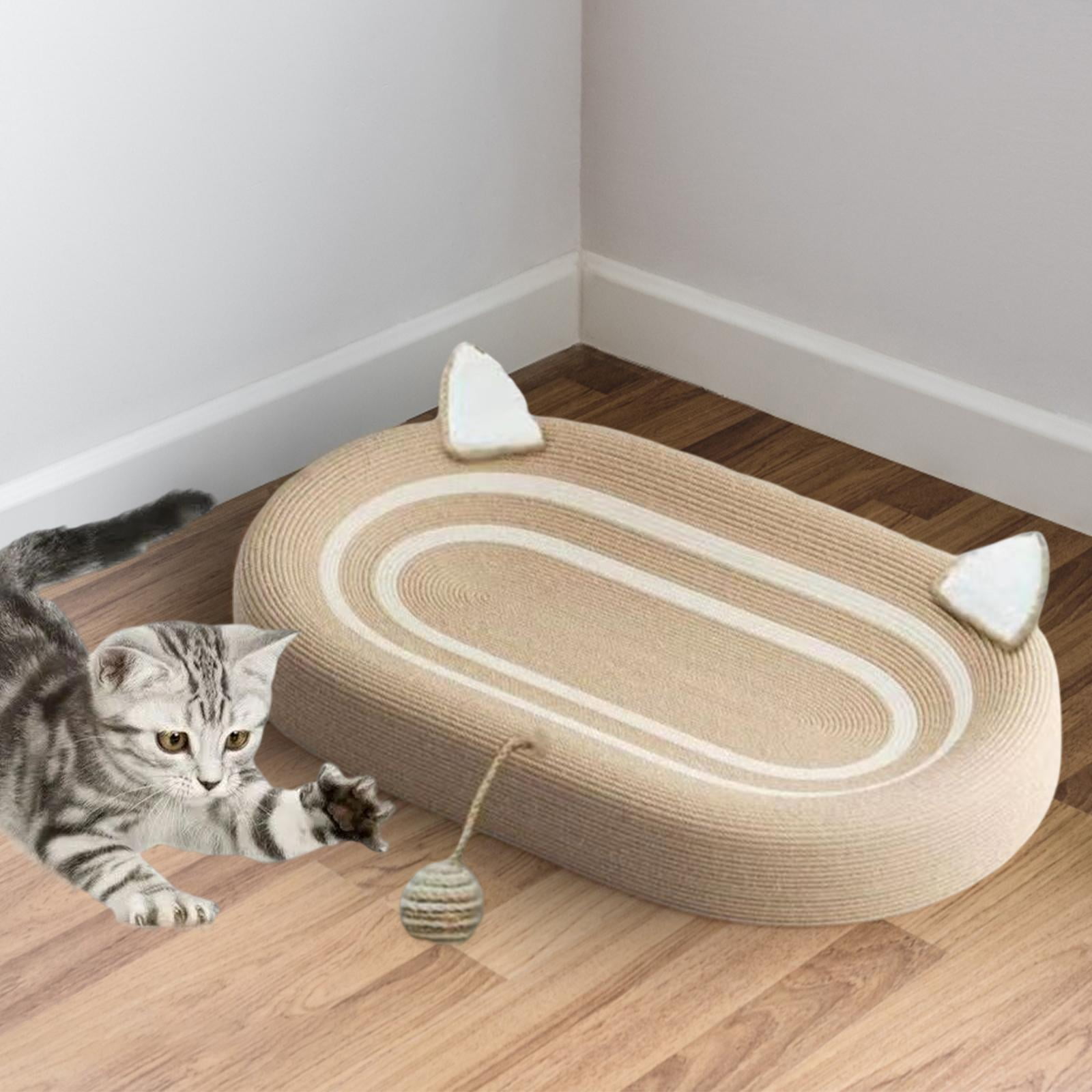 Cat Scratcher Cardboard, Cat Scratch Pad Bowl Behavior Furniture Protector, Design Oval Cat Scratch Pad Cat Scratching Board for Indoor Lounge