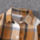 thumbnail image 4 of Gibobby Conjunto para bebé niña Niños pequeños bebés Otoño Invierno algodón manga larga camisa a cuadros pantalones largos conjunto ropa(Marrón,5-6 Años), 4 of 5