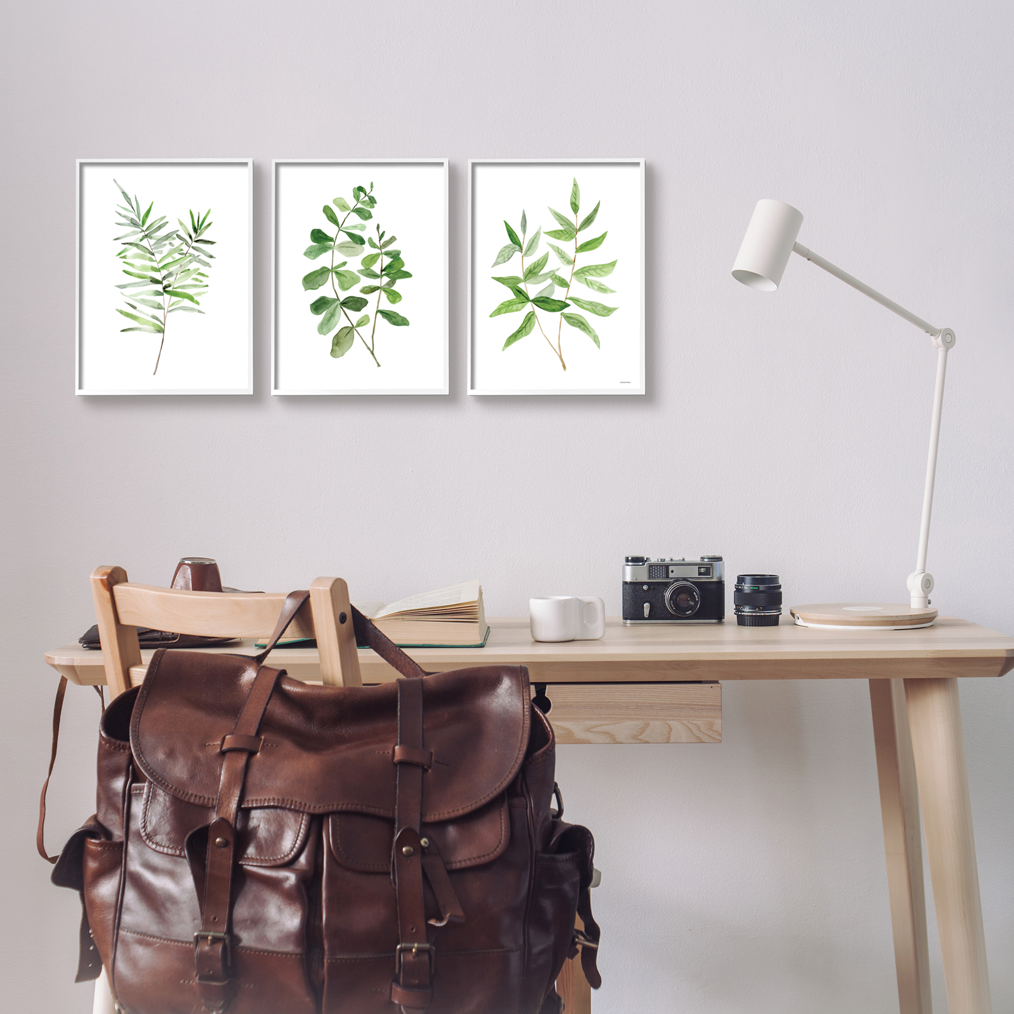 Stupell Kitchen Herb Bunches Botanicals Botanical & Floral Painting White Framed Art Print Wall Art, Set of 3