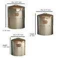 thumbnail image 2 of "TREATS" Hammered Stainless Steel 3 Pc set Pet Canister with copper lid, Dog Food Treat Canister with Lid, Carbon Steel Canister, Storage Container Jar with Tight Fitting Lids for Dog Biscuit Cookies, 2 of 4