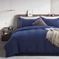thumbnail image 5 of RUIKASI 3-Piece Navy Blue Duvet Cover Set Queen - Soft Microfiber Made, 1 Duvet Cover 90x90 Inches with Zipper Closure and 2 Pillow Shams, 5 of 6