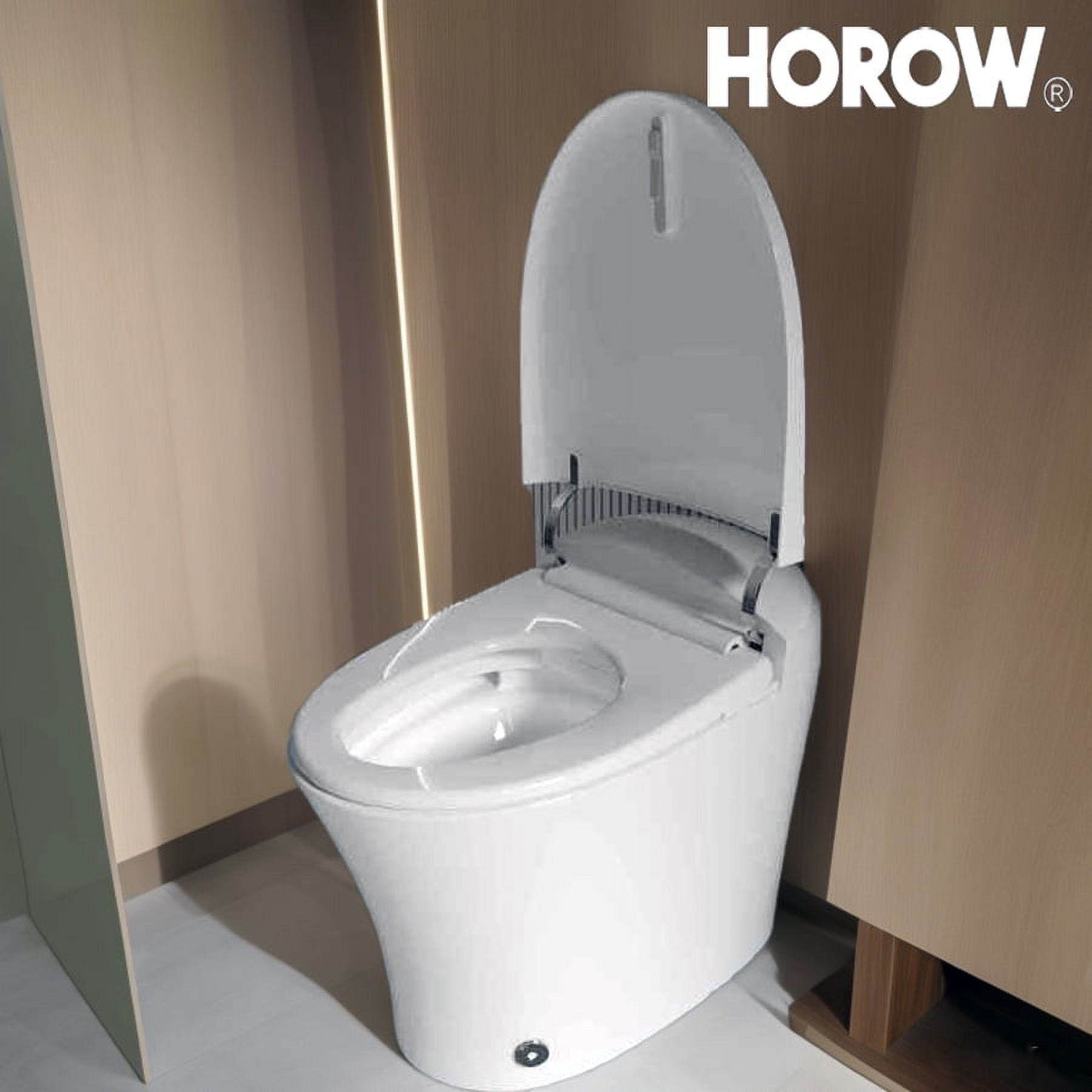 HOROW Tankless Toilet, Modern Smart Toilet without bidet, Self Cleaning One Piece Toilet with Warm Elongated Seat,Heated Toilet HR-T10SD