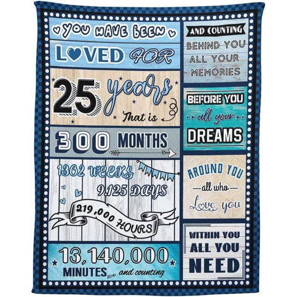 LHSHID 18 Year Old Boy Birthday Gift Super Soft and Warm Happy Birthday Blanket Digital Heartwarming Sentences Creative Design Ideal Gifts for 18th 50"x60"