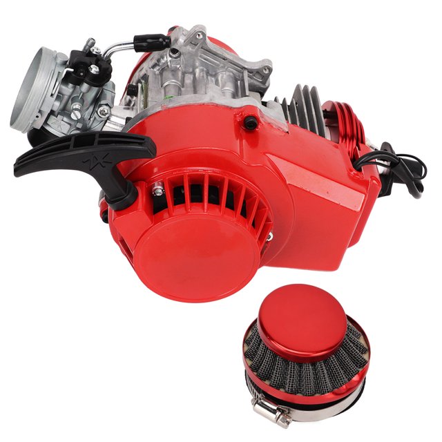 Motor de arranque por cuerda, motor de 49cc de 2 tiempos con filtro de combustible, arnés de acelerador para bicicleta de bolsillo, Mini Dirt Pit Bike Quad ATV Jadeshay A