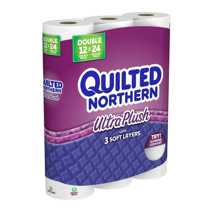 Quilted Northern Ultra Plush Bathroom Tissue, Double Rolls, Unscented,  3-Ply, Toilet Paper