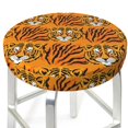 thumbnail image 3 of Susaid Tiger Print Elastic Bar Stool Cover Personalized Washable Stool Cover for Barbershop Home Bar Kitchen-12 inch, 3 of 7