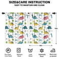thumbnail image 2 of Blackout Kids Curtains,White Dinosaurs Clouds Leaves Pattern Childrens Insulated Curtains Set Of 2,Bedroom Essentials,Toddler Room Decor 42"x54", 2 of 5