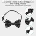 thumbnail image 3 of FacoFaco Sparkly Bow Tie for Men, Sparkling Sequin Bowtie and Adjustable Strap Buckle, Black, 3 of 6