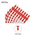 thumbnail image 3 of 63Pcs Arrow Stickers 1000 Labels Arrow Floor Decal 1.8x0.8 Inch Self Adhesive DIY Craft Red, 3 of 5