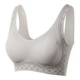 thumbnail image 3 of Women's Thin Seamless Vest Bra Soft Support, Large Chest, Small Half Fixed Cup, Breathable Wireless, Improves Posture, 3 of 4