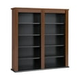 thumbnail image 2 of Prepac Double Floating Media Wall Storage in Cherry and Black, 2 of 6