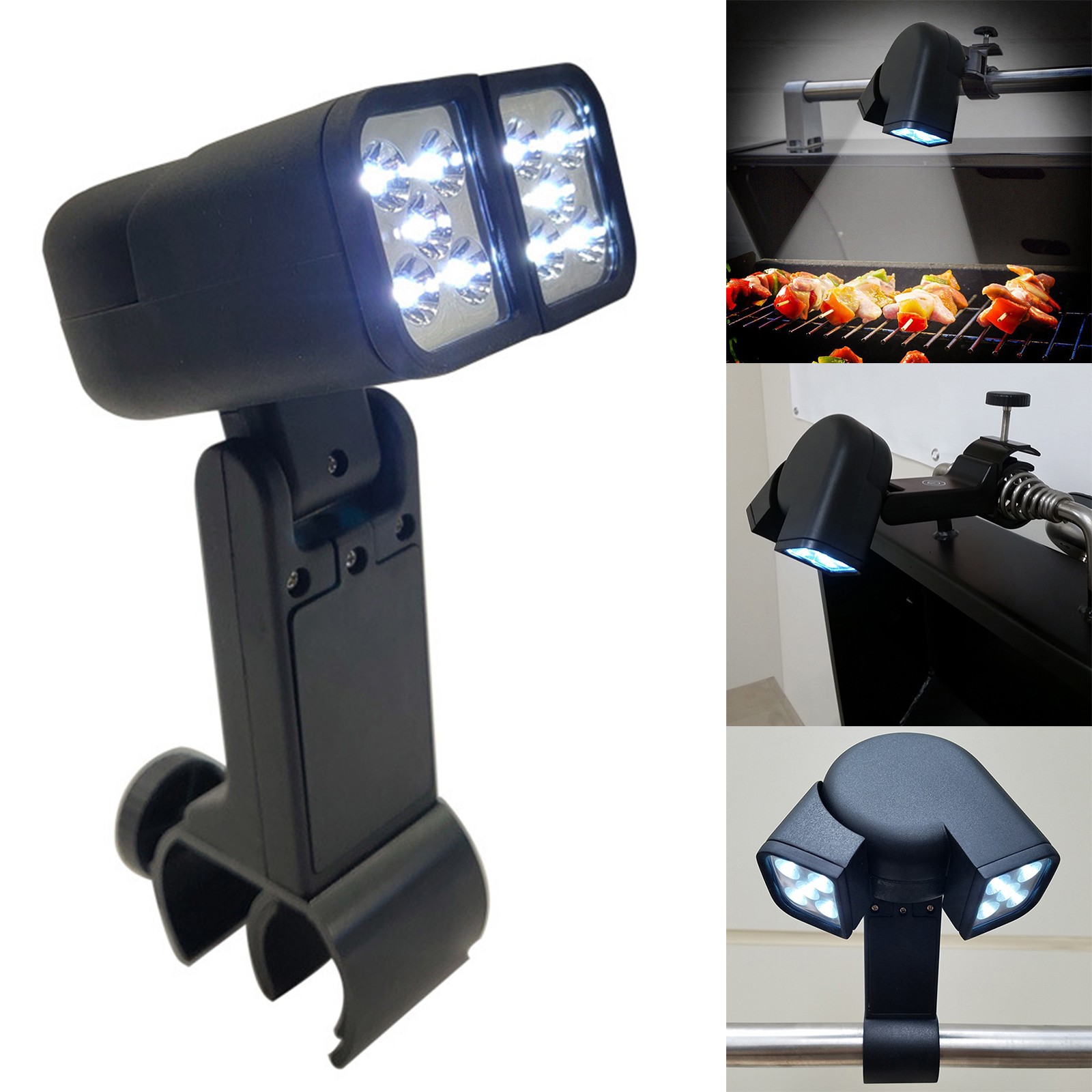 Bbq Grill Light Outdoor Super Bright LED Lamp Base Barbecue with 10 Super Bright - image 3 of 4