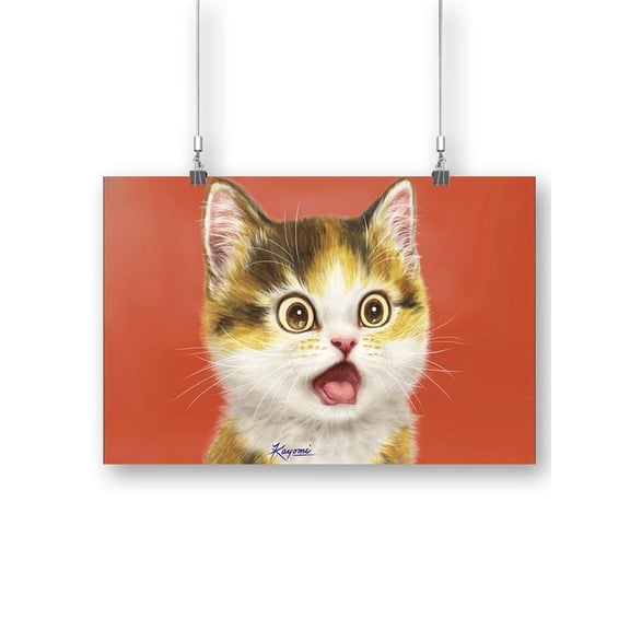 Surprised Kitten Poster - Kayomi Harai Designs,