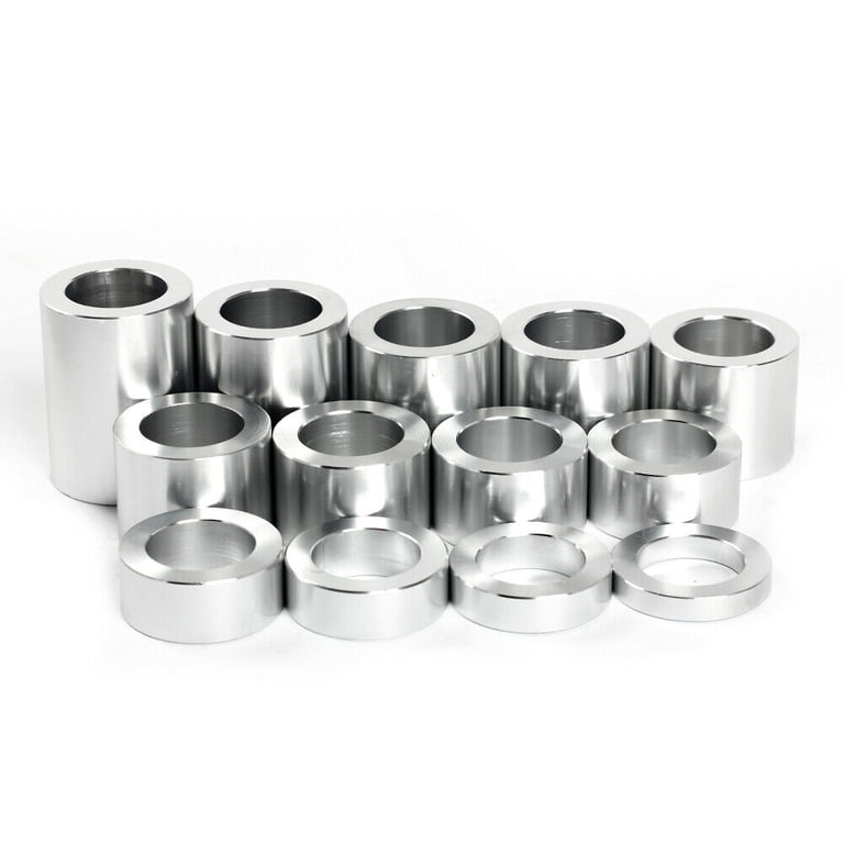 US Black 1 To OD-1-1/2 Wheel Axle Spacers Kt For Harley Dyna Road