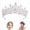 Pink, variant on Tiara Crown for Women, Silver Crystal Tiaras and Crowns for Women, For Quinceanera Graduation First Communion Crown Prom Wedding Bridal Accessories Wedding(Silver)